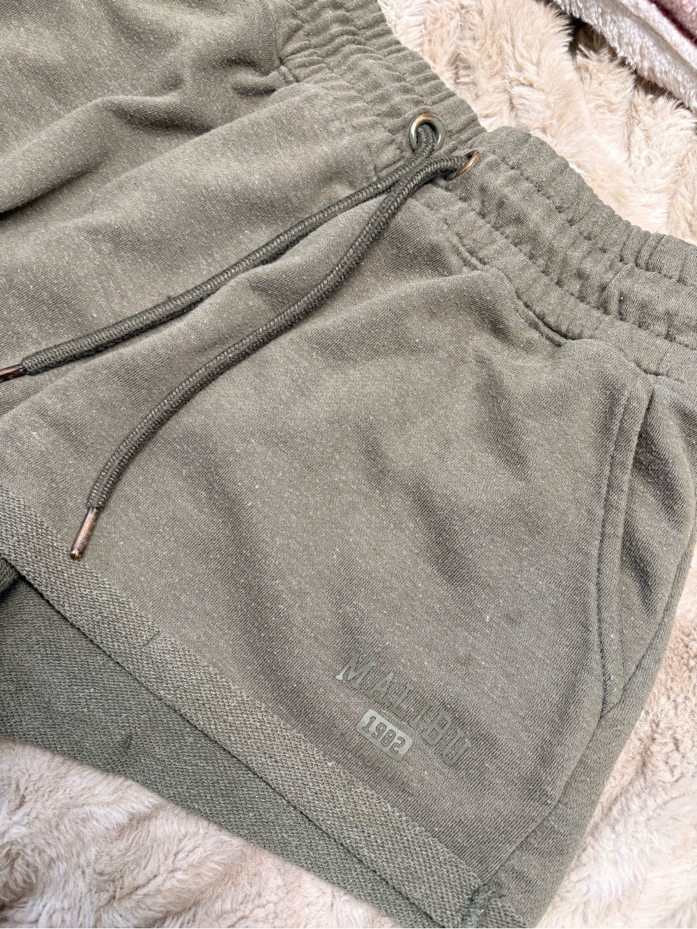 Malibu Olive Green Logo Lounge Shorts